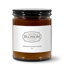 Load image into Gallery viewer, Blossom Radiant Amber Jar Soy Candle – 4oz
