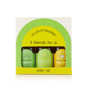 Clarity Blend Aromatherapy Pulse point roller collection set for a pep up | 英國Clarity Blend Pep Up精油滾珠套裝