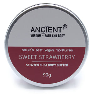 Ancient Wisdom Scented Shea Body Butter 90g - Sweet Strawberry